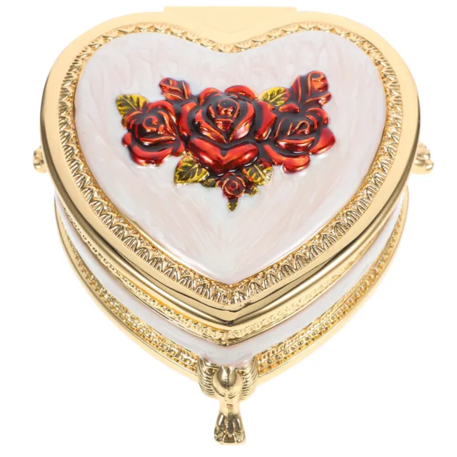 Vintage Heart Shape Jewelry Box Box European Retro Style Trinket Storage