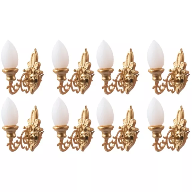 8 Pcs Abs Dollhouse Wall Light Miniature Ceiling Lamp Hanging Ornaments