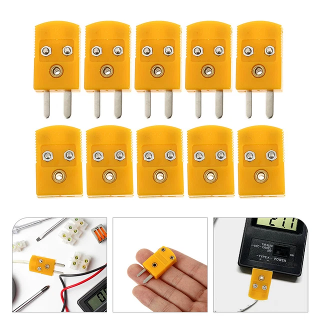 QUARKZMAN 3 Connettori Curvi Per Termocoppia Tipo K - Adattatori Alta Temperatura 220°C Con Supporti PCB, Per Sensori E Sonde
