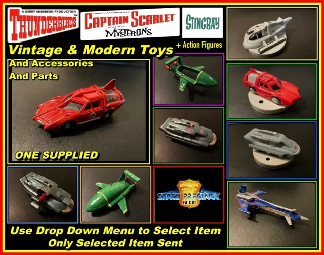 Thunderbirds, Stingray & Captain Scarlet Toys - ITC, Matchbox, Vivid + More Used