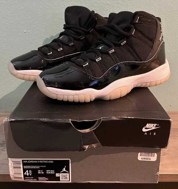 Air Jordan Retro 11 Youth Size 4.5 Black 25th Anniversary Air Jordan Retro 11 Youth Size 4.5 Black 25th Anniversary