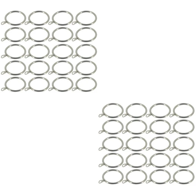 40 PCS Drapery Hooks Metal Circular Rings Curtain Hooks Shower Curtain