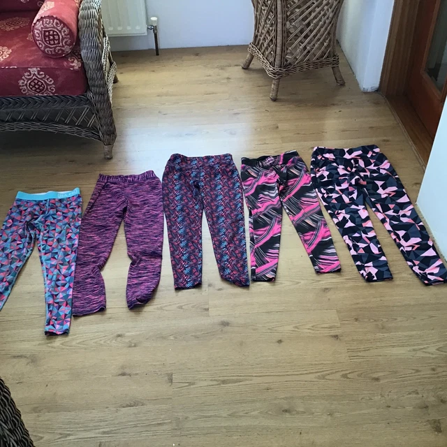 Pacchetto leggings sportivi ragazze da 8 anni 9/10: e 10/11 anni