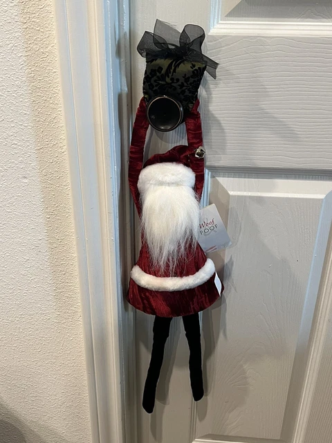 WOOF & POOF SANTA CLAUS With Present CHRISTMAS DOOR HANGER  2008 With Tag Plush