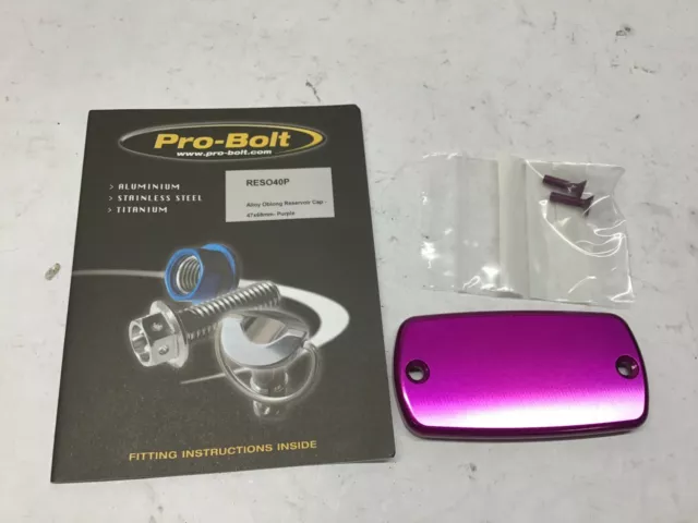 Oblong Reservoir Cap 47 x 68mm Purple Pro Bolt Aluminium HF2043 T83