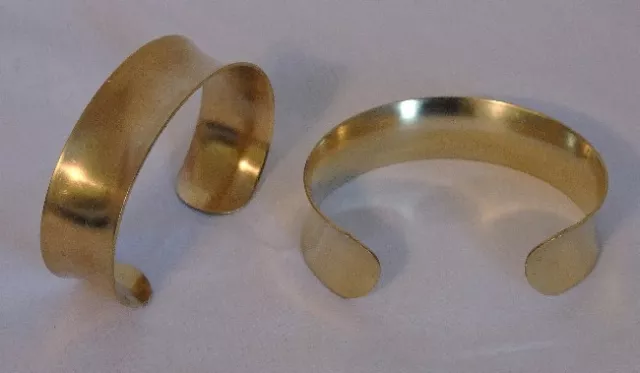 Brass Bracelet Cuff Blanks Concave 3/4 inch Pkg Of 12