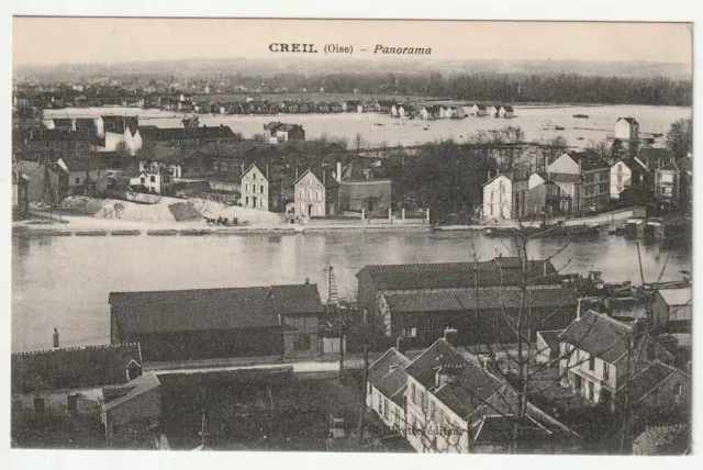 CREIL - Oise - CPA 60 - vue Generale - Beau Panorama