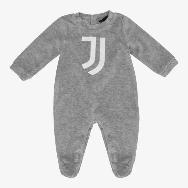 Tutina Body Grigio Originale Juventus Ciniglia Baby Bambino Neonato