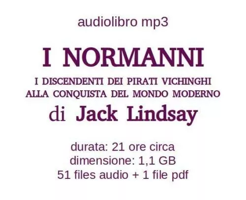 Audiolibro I NORMANNI Jack Lindsay audiobook mp3 storia antica dvd podcast 