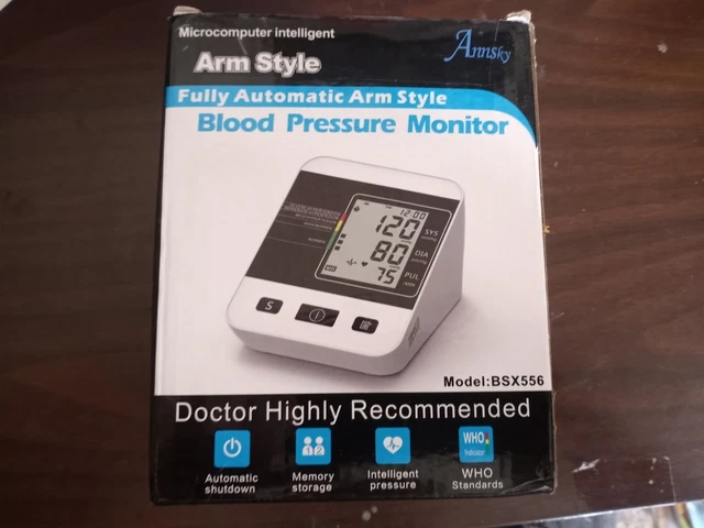 ¡Estilo de brazo totalmente automático con cargador! Monitor de presión arterial modelo BSX556. ¡Nuevo!¡!