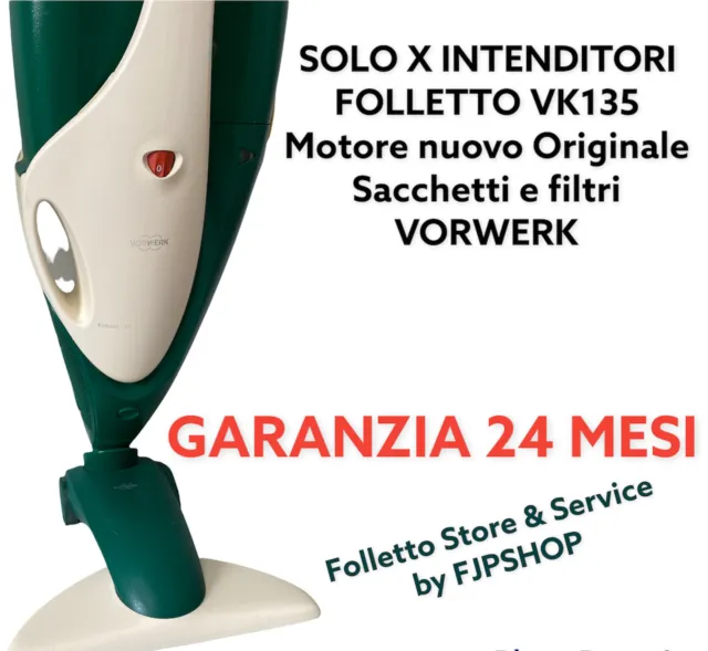 FOLLETTO VK135: MOTORE Originale Nuovo Sacchetti Hepa E Filtro