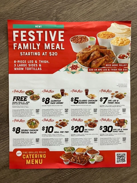 8 EL POLLO Loco Food Combo Coupons Exp. 2 21 2024 1.65 PicClick