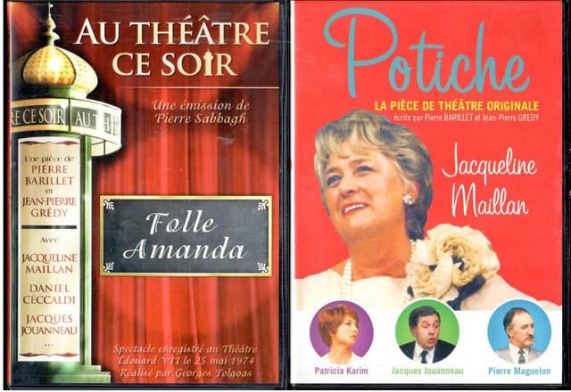 Lot 2 DVD Folle Amanda - Potiche | Jacqueline Maillan | Theatre | Lemaus
