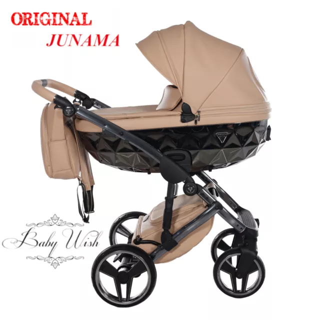 JUNAMA HANDCRAFT  V2 NEW  MODERN PRAM BABY STROLLER 2in1 CARRYCOT + PUSHCHAIR