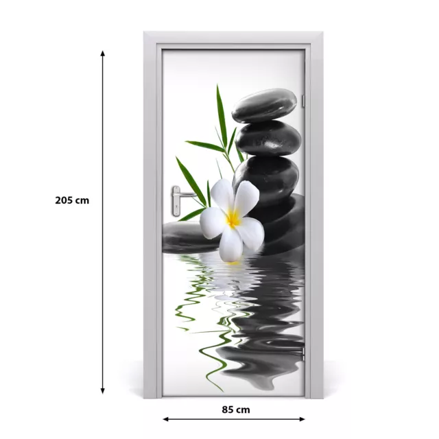 Pegatina para Puerta Impermeable 85x205 cm Orquídea de la pared de chapa