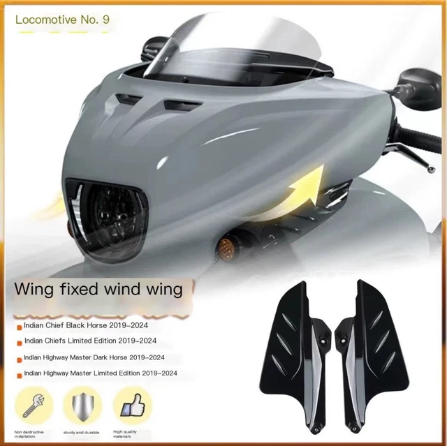 Motorcycle Front Fairing Side Fixed Wing Fits For Indian