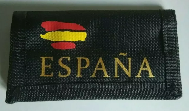 MONEDERO LLAVERO MOTERO Bandera de España PARA MOTO EN COLOR NEGRO - CARTERA -