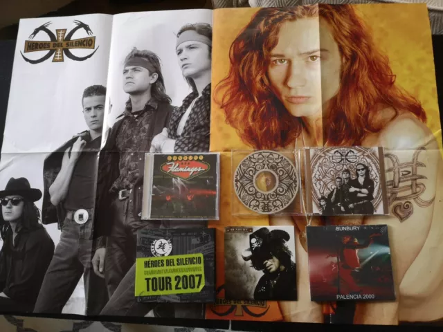 HEROES DEL SILENCIO (7CDS+POSTER 60x83) LOTE: 3CDS HEROES + 4CDS BUNBURY