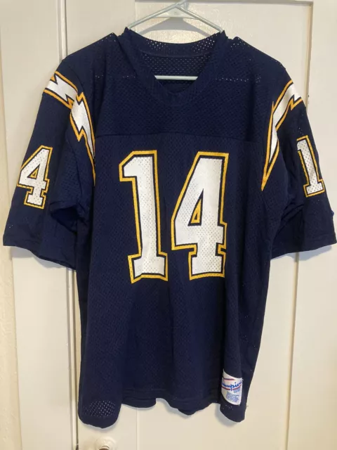 Vintage San Diego Los Angeles Chargers Dan Fouts 14 Champion Jersey USA Adult L