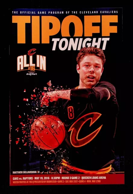 Cleveland Cavaliers Raptors NBA Playoffs Game Program 2016 Championship Season