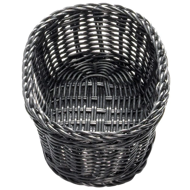 TABLECRAFT PRODUCTS COMPANY M2474 Ridal Basket, Oval,Black,PK12