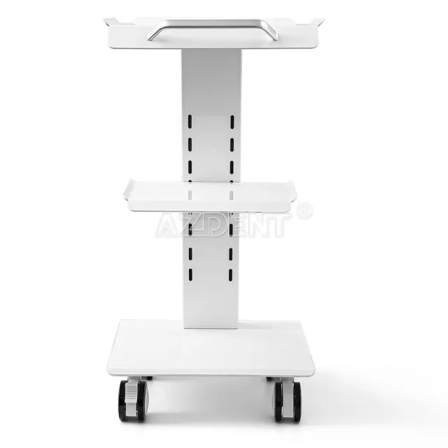 Mobile Dental Trolley Cart Built-in Socket Medical Trolley Equipment Three Layer 2