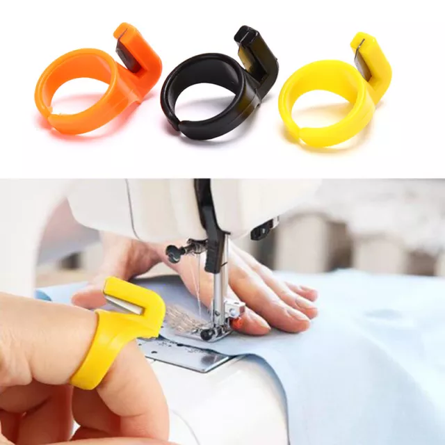 Plastic Thimble Sewing Ring Thread Cutter Finger  Sewing Craft DIY ToolBXAF Q  q