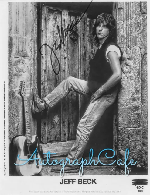 Jeff Beck signiertes vorgedrucktes 10x8" Foto (Kopie des Originals),