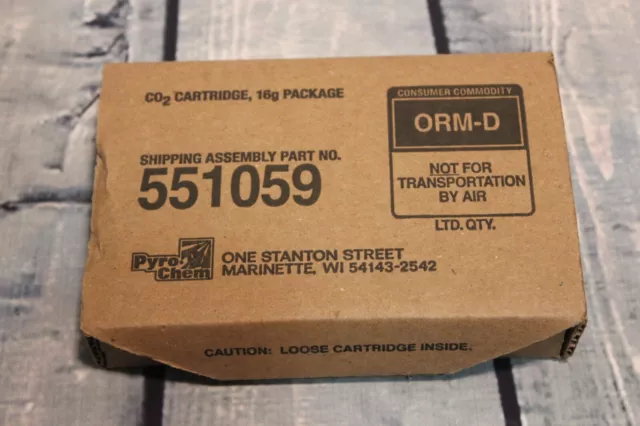 Pyro Chem 16 Gram CO2 Actuation Cartridge Part #551059 Pyro-Chem Pyrochem 6 pack