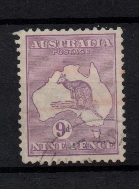 Australia KGV 1915 9d violet Roo DIE II SG27 good used WS30034