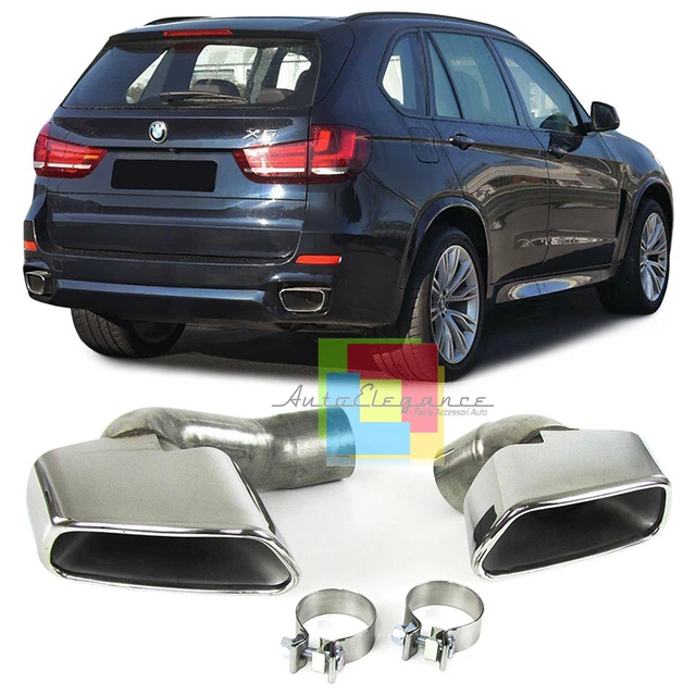 TERMINALE DI SCARICO TONDO DOPPIA USCITA 76 Mm AUTO CI-01 INGRESSO 33>50mm EVOKE IN ACCIAIO CROMATO FINALINO ESTETICO - Foto 8