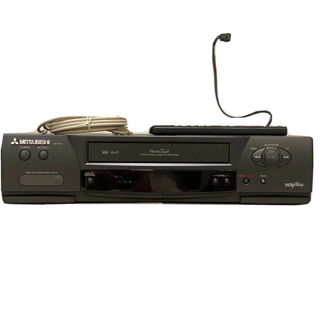 MITSUBISHI VCR VHS Video Player Recorder HI-FI Stereo HS-U530 W/Remote ...