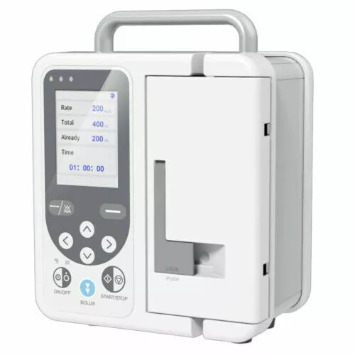 Volumetric Infusion Pump IV Fluid Syringe Pump 3.5'' LCD Chargeable Alarm New CE 3