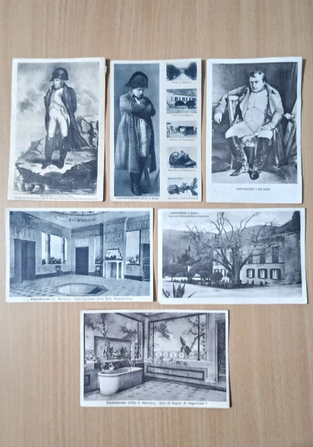 NAPOLEONE Bonaparte Lotto 6 cartoline d'epoca vintage • Cartolerie Portoferraio