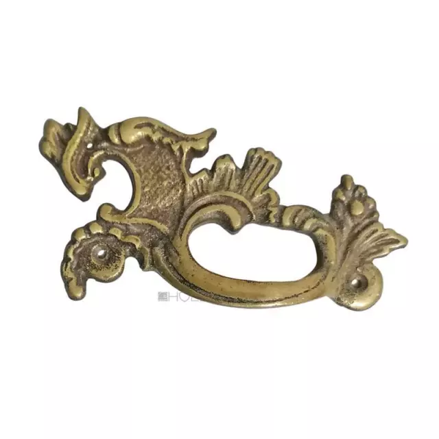 Schubladengriff antik Messing Neo Barock Möbel 10.3cm
