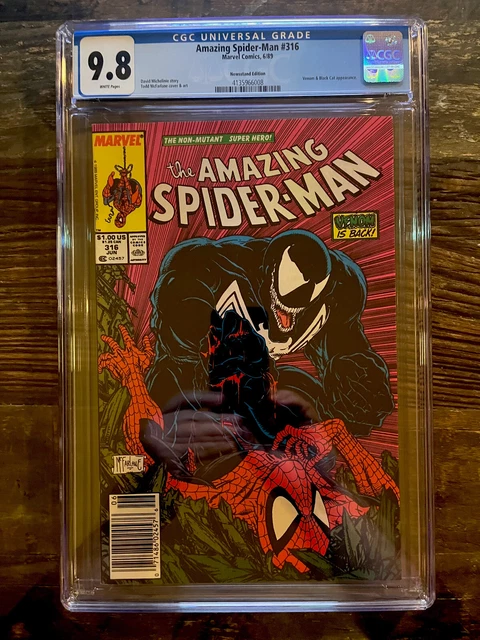 White Pages Newsstand! Amazing Spider-Man #316 CGC 9.8  1st Venom Cover