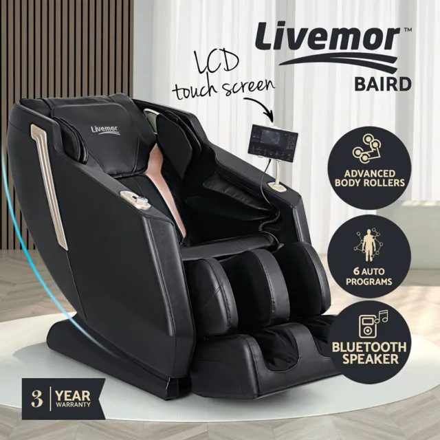 Livemor Massage Chair Electric Recliner 26 Nodes Full Body Massager Baird
