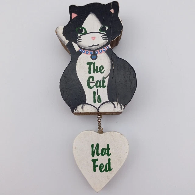 Vintage Cat Is Not Fed Acme Fridge Magnet Pet Food Reminder Cute Kitchen Decor