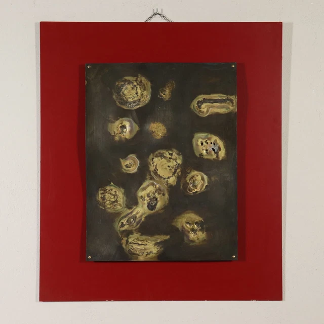 Pannello scultura con composizione astratta Lastra di Rame Contemporanea