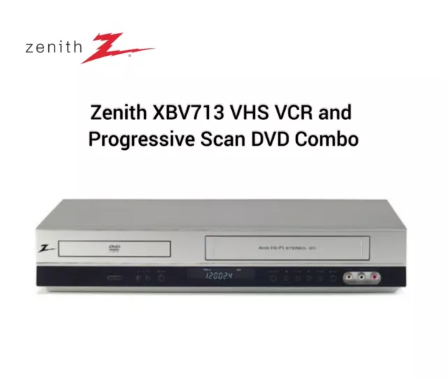 Zenith XBV713 VHS VCR and Progressive Scan DVD Combo