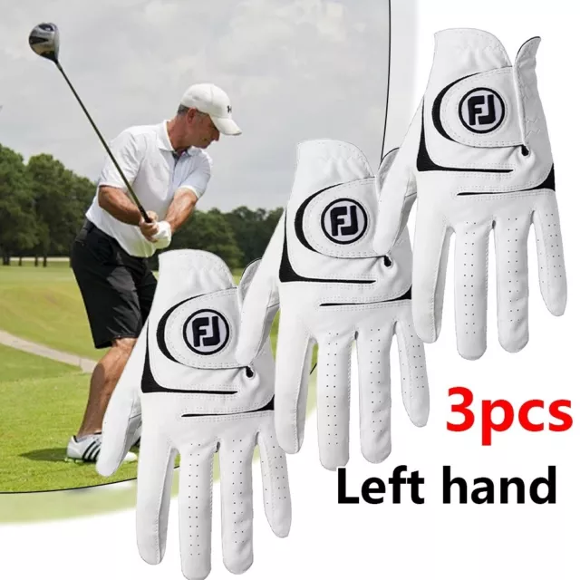 New FootJoy Mens Weathersof 3 Pack Golf Gloves Left Hand for Right-Handed Golfer