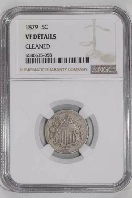 1879 Shield Nickel Ngc Vf Details
