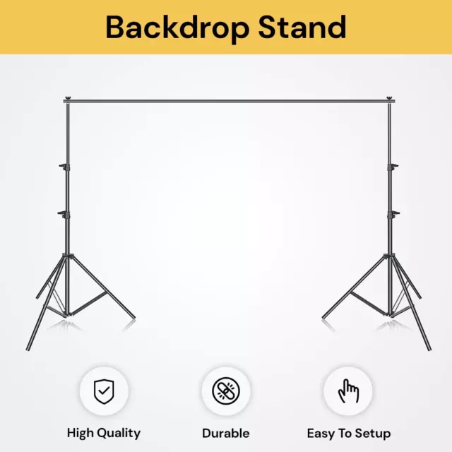 Photography Backdrop Stand Kit Studio Background Screen Photo Support Heavy Duty 2