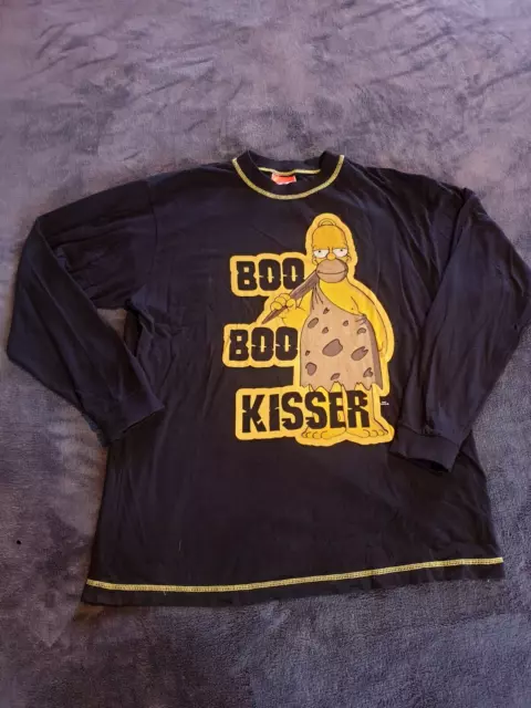 Vintage 2004 The Simpsons Homer Boo Boo Kisser T-Shirt manches longues