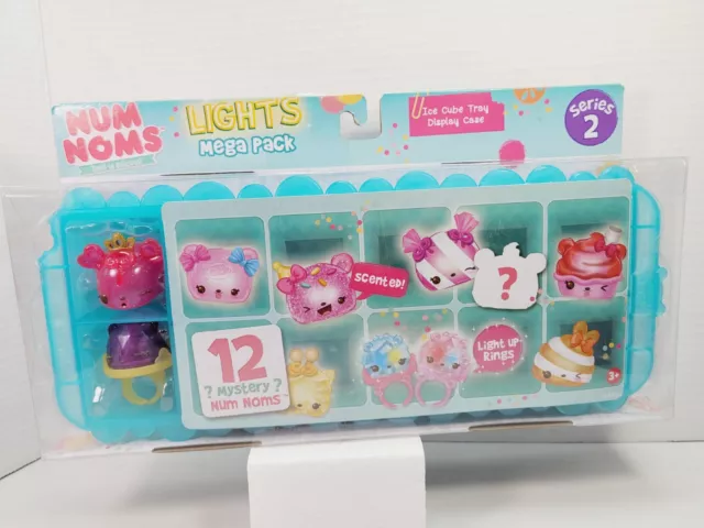 Num Noms Series 2 Mega Lights ice cube tray display case 12 MYSTERY pack.  New