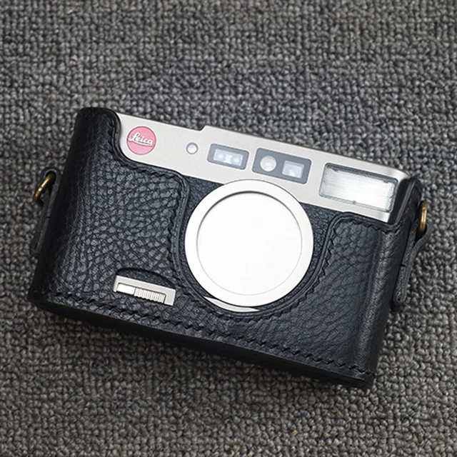 Handmade Genuine Leather Half Camera Case Bag Protection Cover Fit For Leica CM