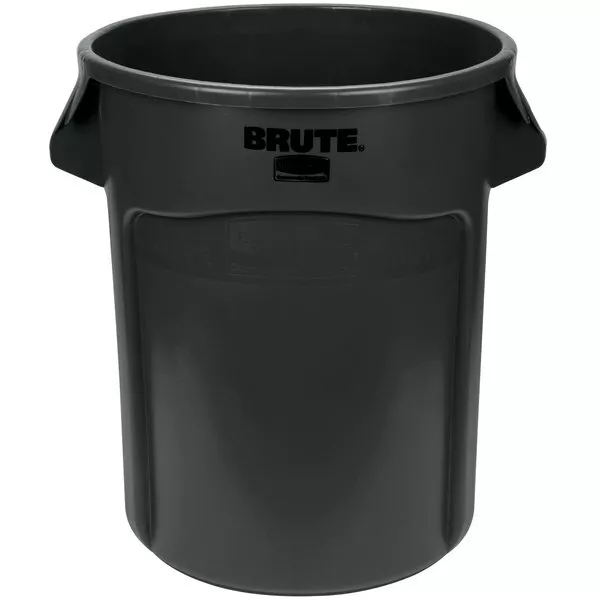 Rubbermaid Commercial Vented Black BRUTE Hvy-Duty Round Trash/Garbage Can 4 size