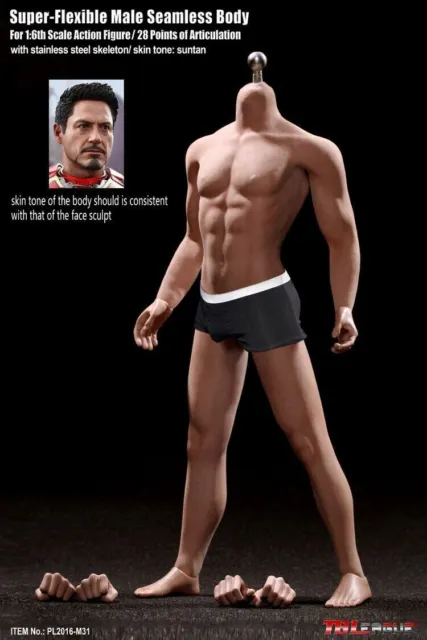 New Phicen 1/6 Scale Super Flexible Male Muscular Seamless Body figure 3