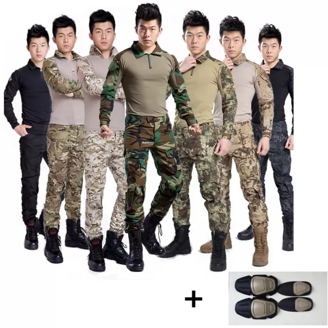 Mens Airsoft Tactical Gen3 G3 Combat Suit Shirt Pants Special Forces BDU Uniform
