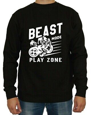 Beast Mode Play Zone Sweater Fun Zocker Gamer Geek Nerd PRO Gaming Mario Konsole